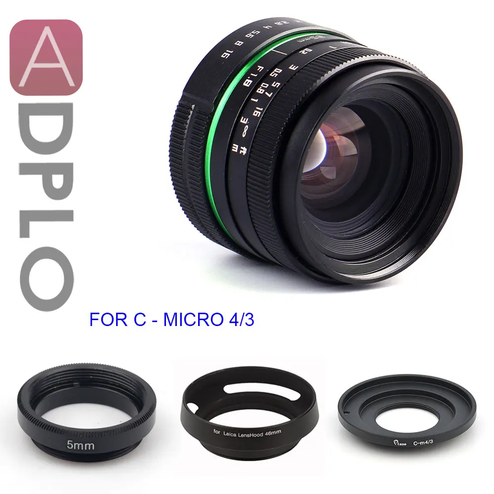 

ADPLO For Nikon 1 MICRO 4/3 Pentax Q / Nex Fuji FX for canon M camera 25mm f/1.8 APS-C Lens + 3 GIFT J5 J4 S2 V3 AW1 J3 J2 J1 V2