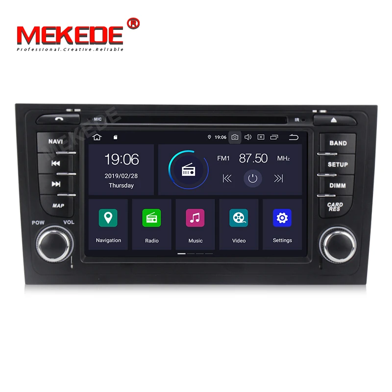 Clearance Mekede android9.0 Car Radio Multimedia Video Player Navigation GPS Android For AUDI A6 1997-2005 Allroad 2000-2006 with DSP IPS 2