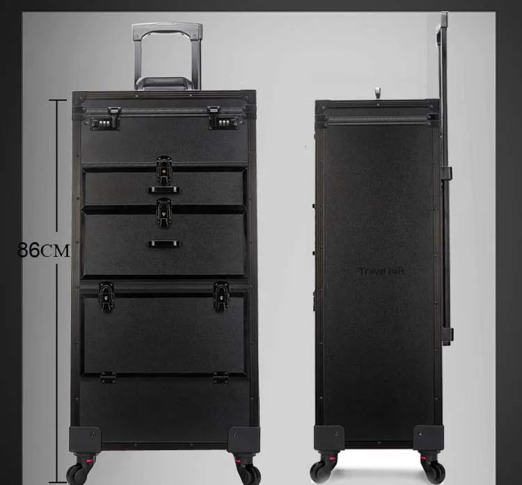 Пояс для путешествий Роскошная стрижка, макияж модный Удобный многофункциональный прокатный багаж Спиннер брендовый чемодан колеса