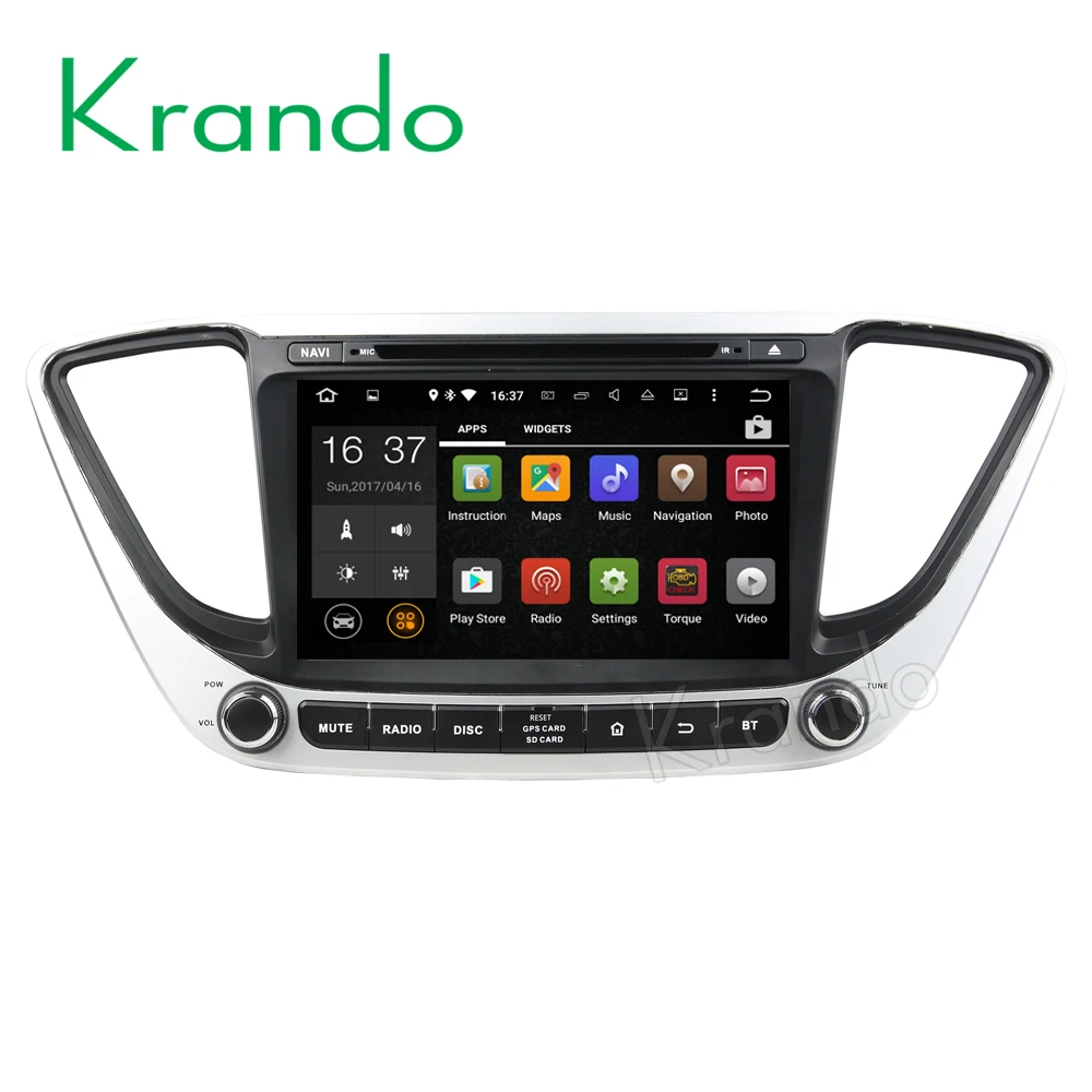 Top Krando 8" Android 8.0 car navigation multimedia system for Hyundai Verna 2017 audio radio gps dvd player WIFI 3G bluetooth DAB+ 0 Top Krando 8" Android 8.0 car navigation multimedia system for Hyundai Verna 2017 audio radio gps dvd player WIFI 3G bluetooth DAB+ 0