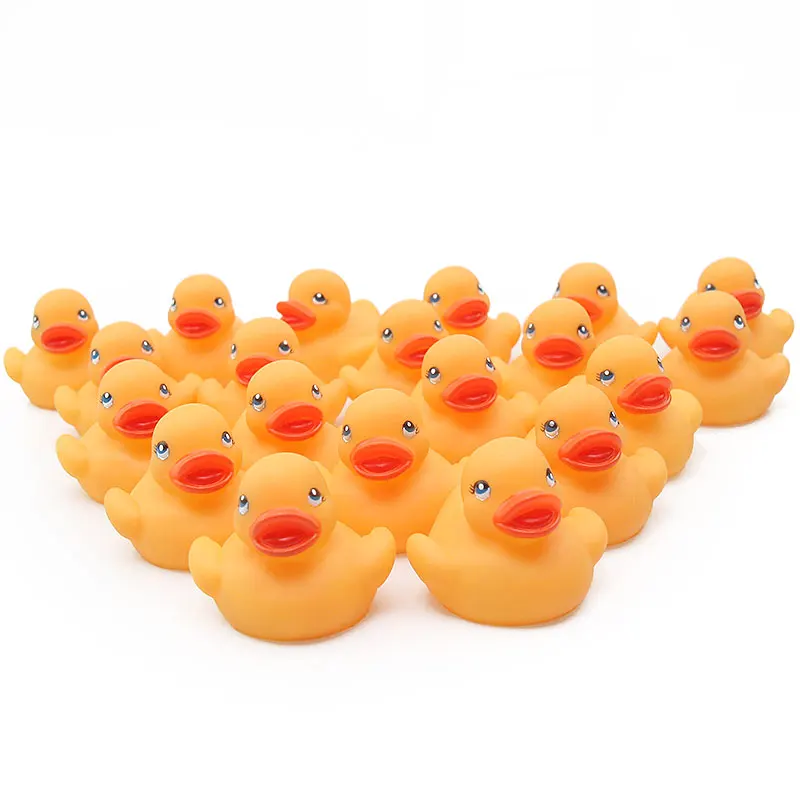20 шт. оранжевый резиновый утенок Duckie детский душ поплавок для ванной пинч воды игрушка подарок на день рождения воды игрушки для плавания утка