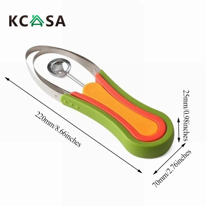 KCASA KC-FS045 3 шт./компл. из нержавеющей стали мороженое фрукты дыня киви фруктовый шар Совок слайсер для вырезания мякоти сепаратор для кухонных инструментов