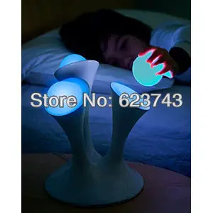 

Free Shipping SLONGLIGHT NEW DESIGN Romantic Color changing Glo Nightlight with Portable Glowing Balls,globe lamp Christmas Gift