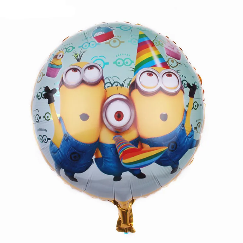 

KUWANLE 10pcs/lot 18inch Cartoon Minions Foil Helium Balloon Despicable Me Toys Birthday Party Supplies Decorations Globos