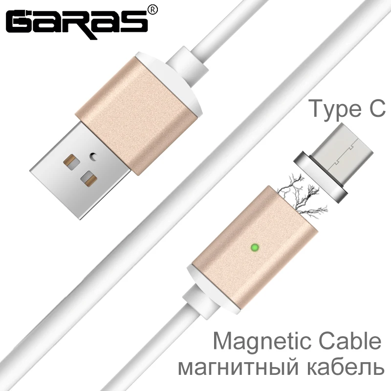 GARAS Магнитный usb type-C кабель USB-C/type-C быстрое зарядное устройство адаптер магнит Дата кабели для мобильных телефонов для Xiaomi/huawei type-C кабель