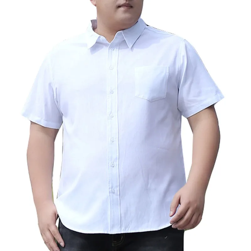 Мужская летняя рубашка MFERLIER большие размеры 5XL 6XL 7XL 8XL 9XL 10XL обхват груди 168 см с