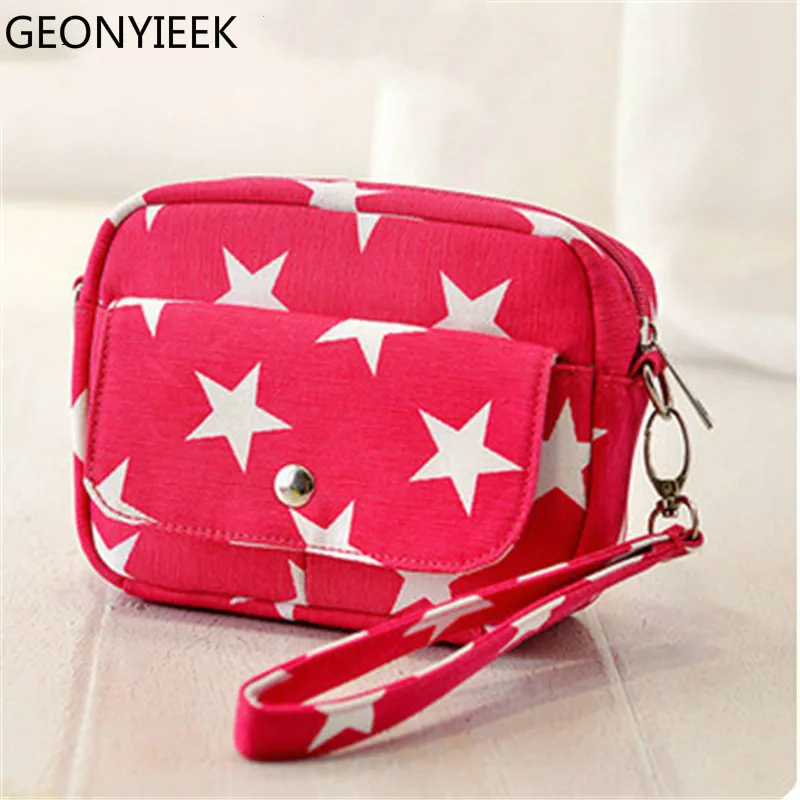 

Women Clutches New Women Fashion Canvas Bags Mini Small Messenger Shoulder Bag Ladies Star Printed Casual CrossBody Handbag