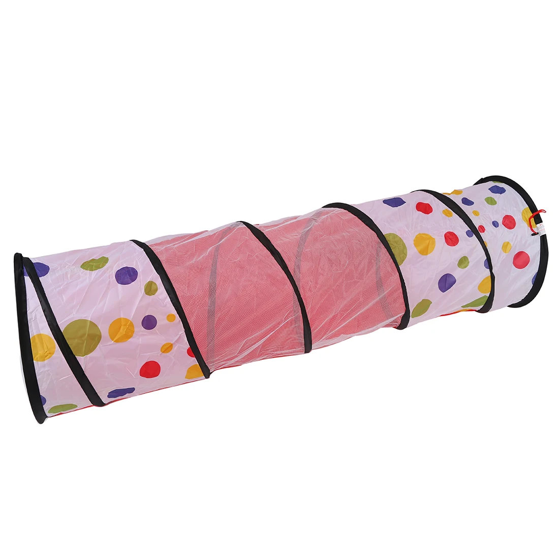 

Kid Play Pop Up Tent Find Me Tunnel For Child Red + White Dot