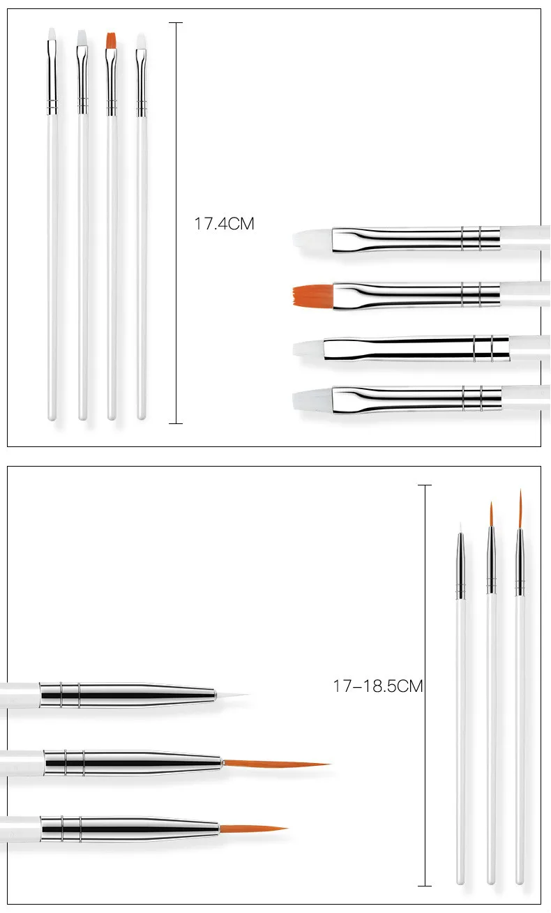 Кисть для дизайна ногтей кисти для ногтей инструменты Профессиональная живопись ручка Рисование маникюрные инструменты DIY дизайн набор