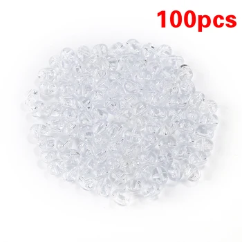 

100 PCS Cross Bead Transparent T Type Fishing Carp Pearl Cross Plastic Pierced Turn The Ring Beads Accessory