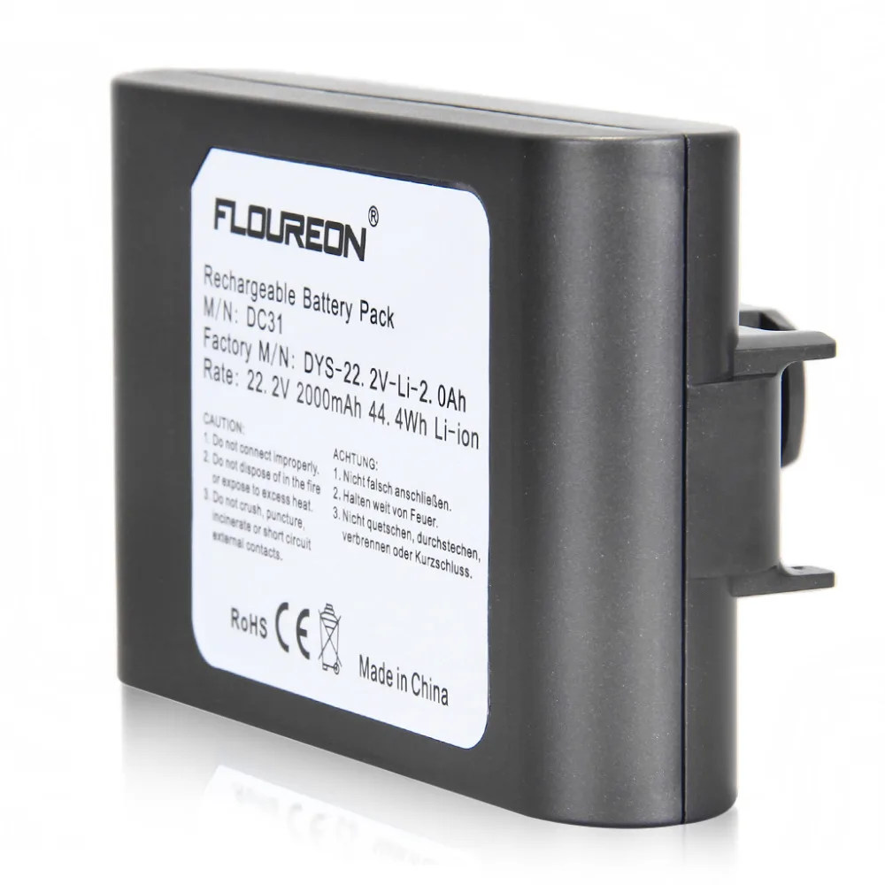 FLOUREON 22,2 V 2000mAh аккумулятор для Dyson DC31 DC34 DC35 пылесос 917083-01(не подходит для серии B) li-ion