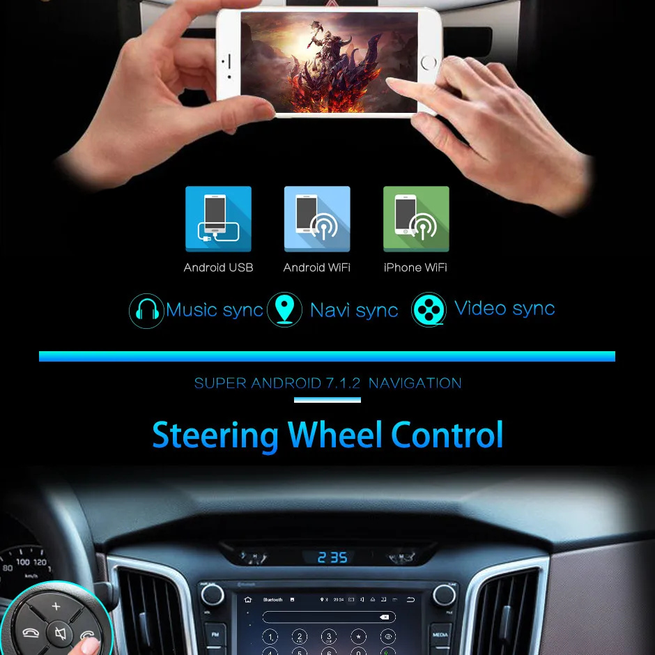 Top Double 2 din Android 8.0 Octa core 4GB RAM 32GB ROM GPS Navi Stereo Car Radio Digital Bluetooth for Suzuki Vitara 2015-2019 13