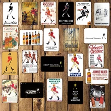 [ WellCraft ] johnnie walker whisky Metal Sign Wall Poster Sticker Party Decor for Pub bar Mural Iron Plaque Painting FG-237