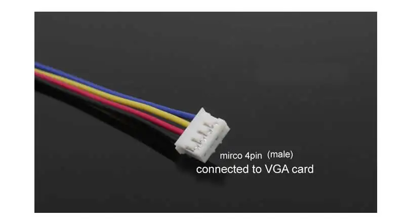 Pwm fan expansion cable Pwm fan cable Conversion cable adapter 4pin fan Adapter cable Convert extension cords VGA card mirco 4pin to mini fan 11cm Support temperature adjustment