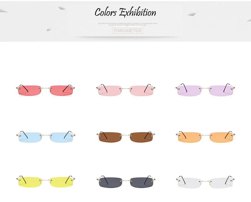 SHAUNA ультралегкие женские маленькие солнцезащитные очки без оправы популярные мужские прозрачные фиолетовые синие красные оранжевые солнцезащитные очки UV400
