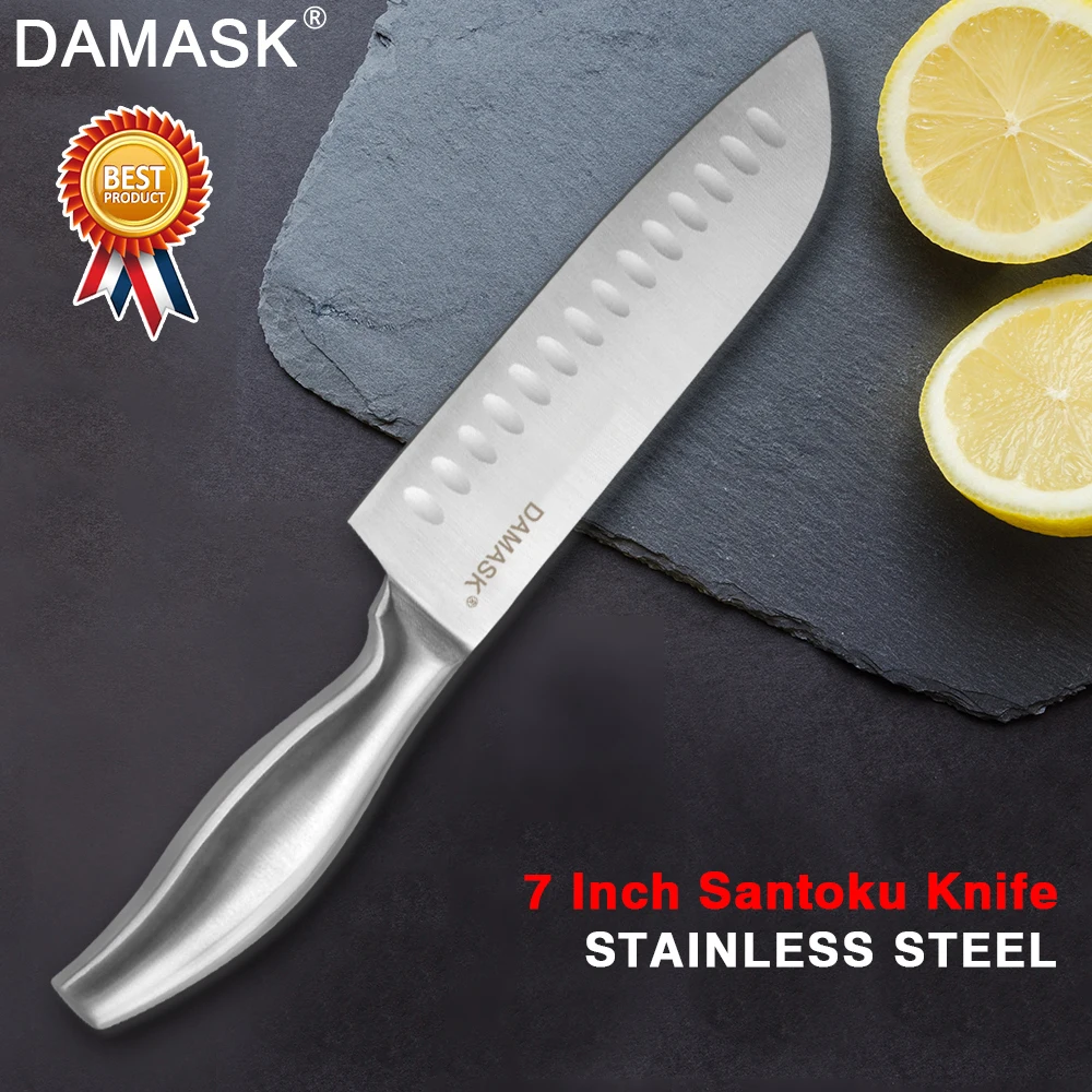 Нож из нержавеющей стали Damask 3Cr13mov универсальный шеф-нож сантоку кухонные ножи в
