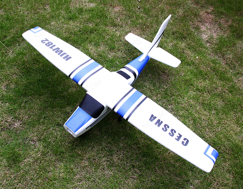 Cessna HJW182 1200 мм размах крыльев EPS тренажер для начинающих RC самолет комплект синий красный для RC моделей игрушки на дистанционном управлении