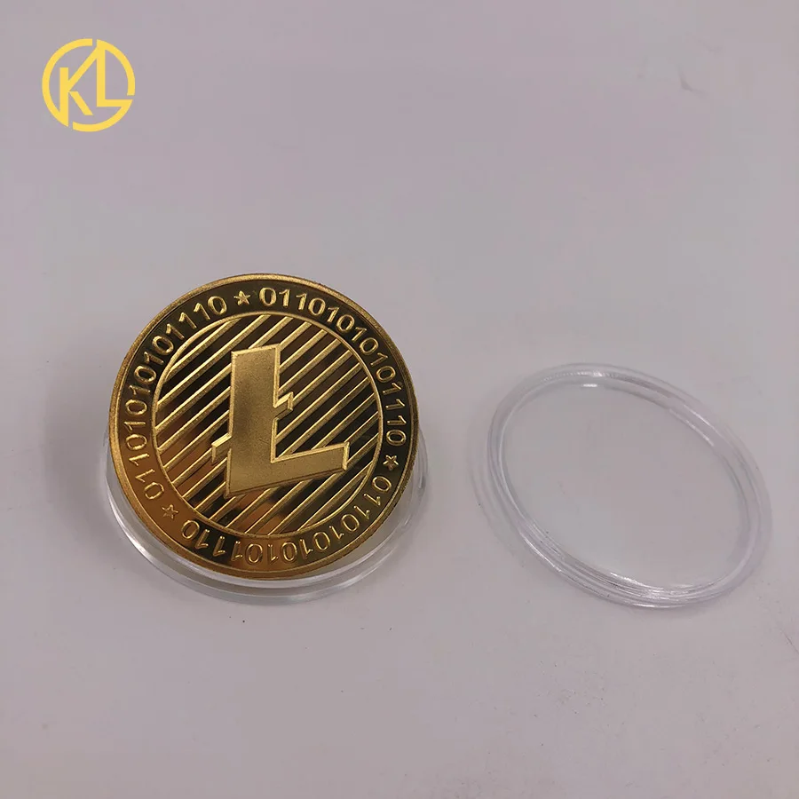 99.99% позолоченная монета Биткоин с серебряным покрытием BTC Litecoin пульсация эфириум тире Monero EOS монета криптовалюта металлическая памятная монета