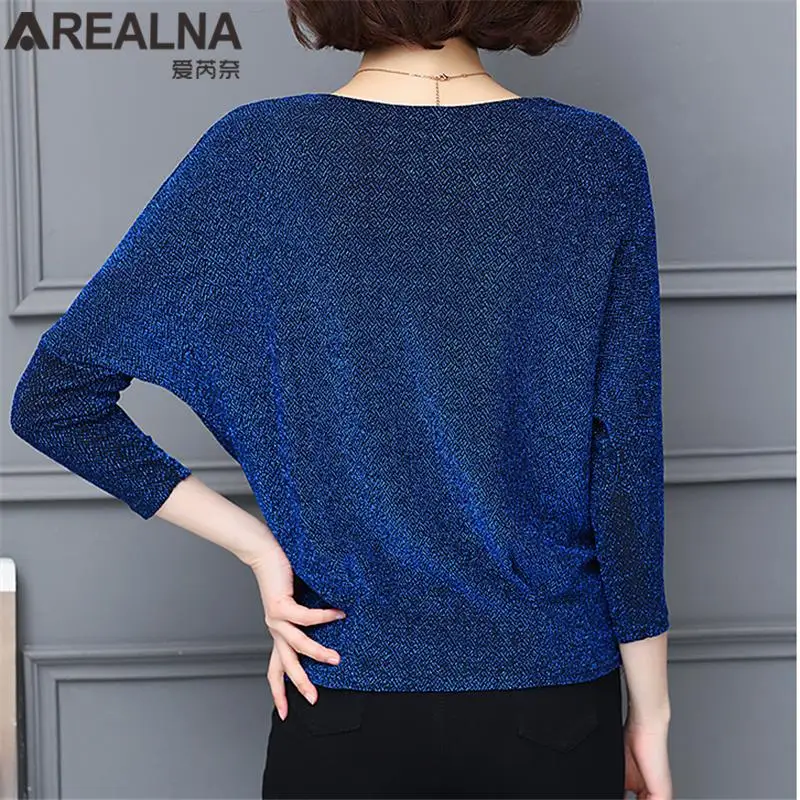  Sequin Shiny Blouse Women Tunic Fashion Woman Blouses 2019 Black Blue Sparkles Glitter Women Blouse