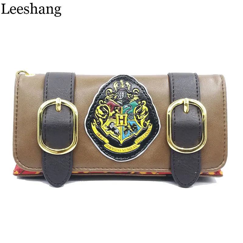 

Leeshang Fashion Wristband Clutch Wallets Harry Potter Hogwarts Castle Crest Envelope Satchel Fold Wallet Purse with Tag