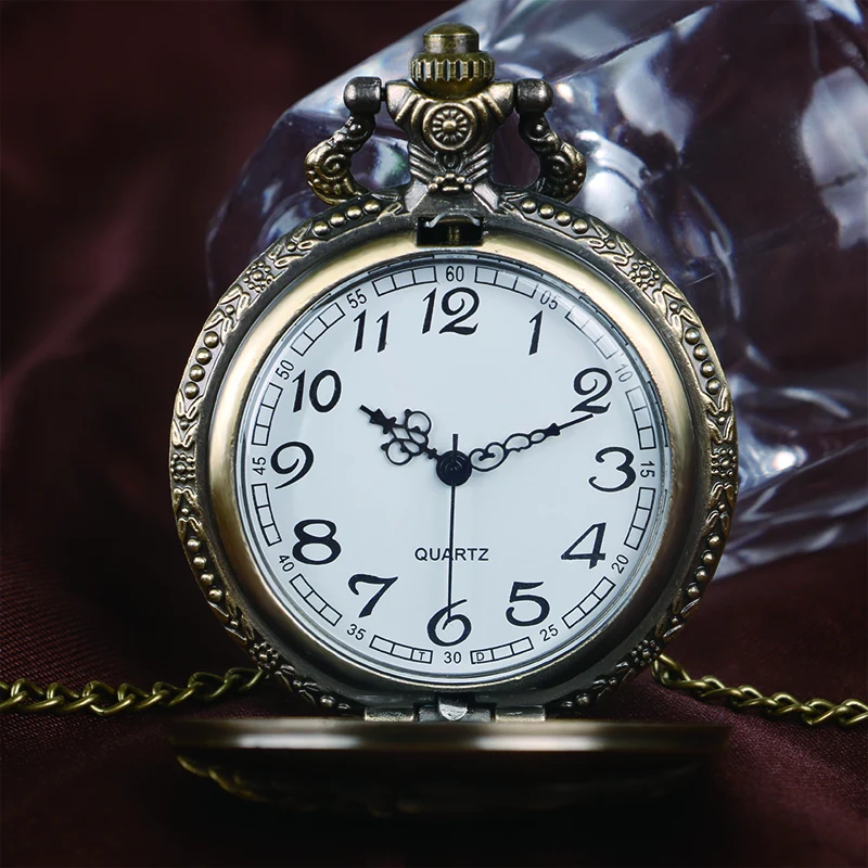 Игры престолов страк дом бронзовые кварцевые карманные часы винтажная ретро-Классика Дизайн Fob время для мужчин женщин Relogio De Bolso
