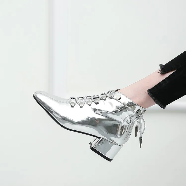 Carré Bottes Initiale ef1440 ef1440 Suede Noir Élégant Bout Femme L'intention Argent Plus Nouvelle Silver Chaussures Chunky Mode Talons Patent 5 10 Femmes 3 Black Nous Ef1440 Taille nIfdWYwxq