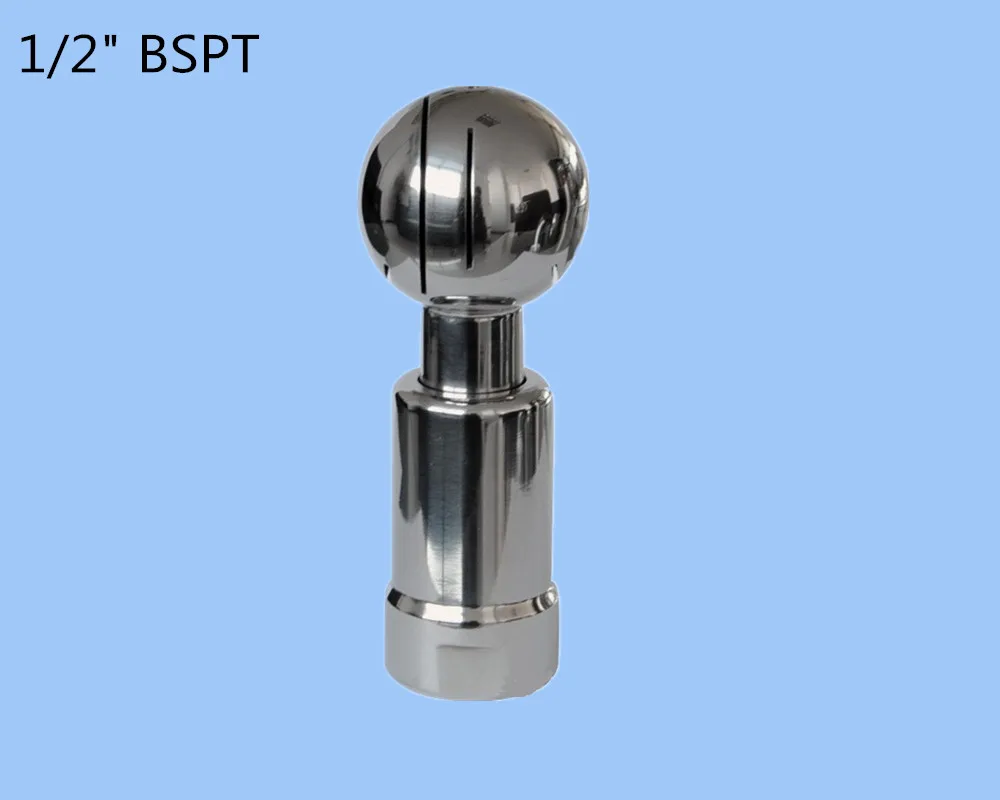 Насадка для очистки резервуара SS304 1/2 дюйма вращающаяся резьба вращающийся шарик