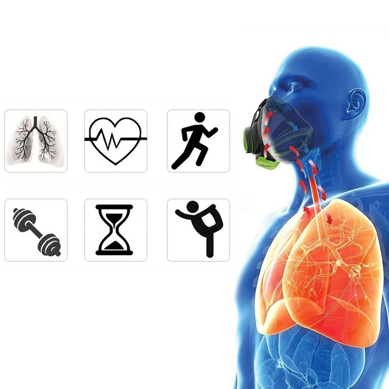 AGEKUSL Sports Training Mask 4.0 Cycling Face Mask Fitness Workout Gym Exercise Running Bike Bicycle Mask Elevation Cardio Mask