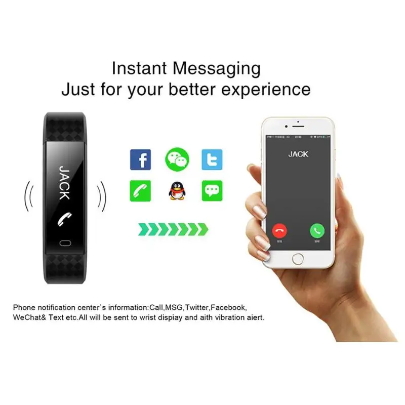 LYKL2018new Zy68 Smart Wristband Bluetooth Smart Bracelet Heart Rate Monitor Colorful Fitness Tracker Waterproof Smart Watch Men