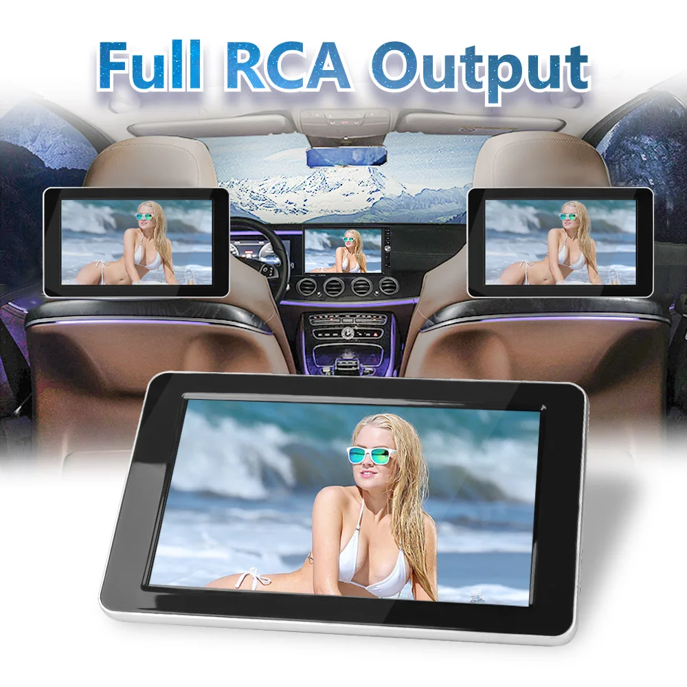 

9 inch TFT Color LCD Headrest DVD Monitors 1024x600 HD input Radio AV Monitor for car audio DVD Player