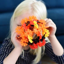 180 Pcs/bag 4cm Large Snowflake Building Blocks Educational Toy Brick DIY Assembling Toys For Children Creative Learning Gift