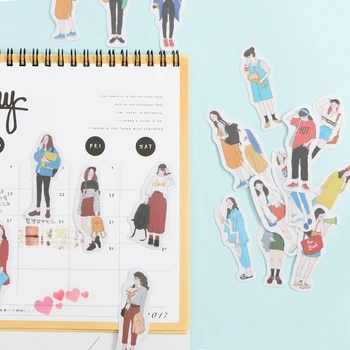 40pcs/pack  Me and cat stickers Stickers Decorative Stationery Craft Stickers Scrapbooking DIY Stick Label