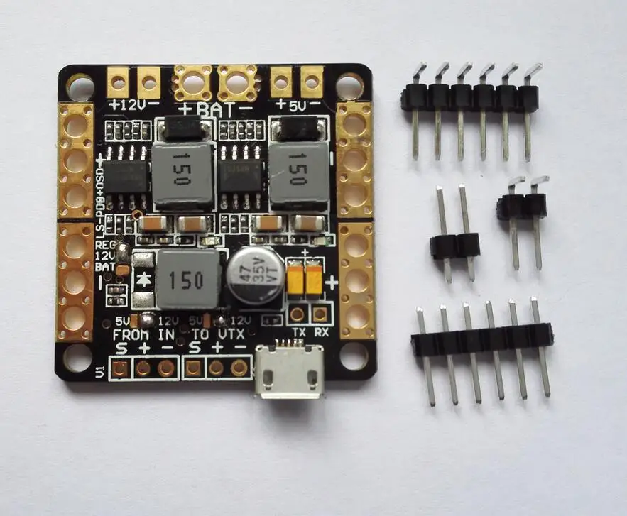 5 в 12 В двойной BEC / LC фильтр PDB PCB w/Встроенный FPV OSD для Flip32 Naze32 CC3D радиоуправляемого