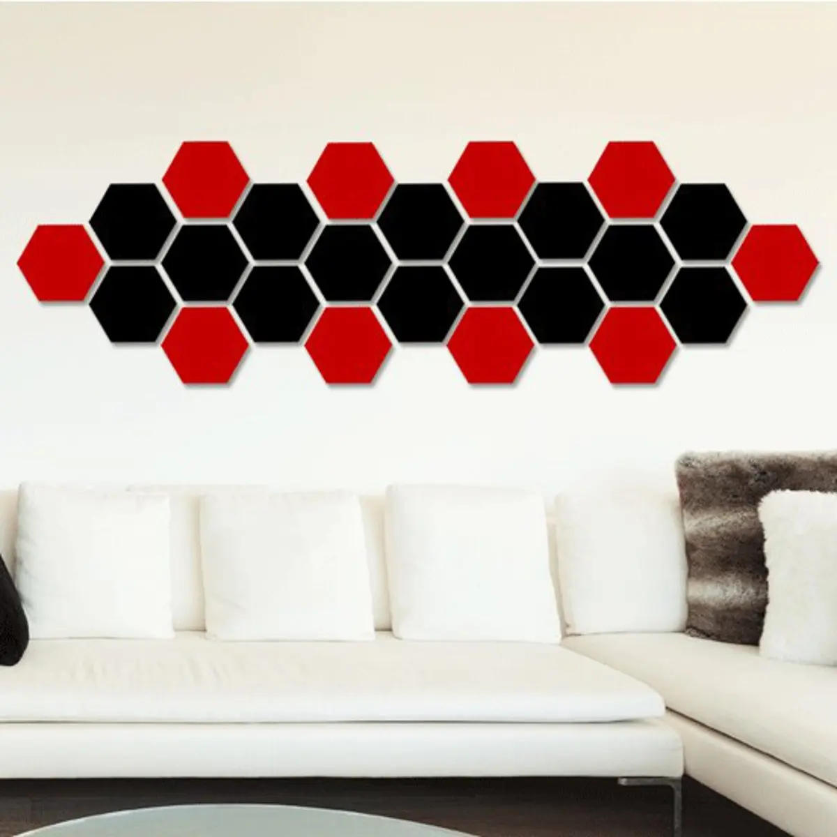 

Mirror Wall Sticker Hexagon Removable Acrylic 3D Mirror Self Adhesive DIY Art Wall Decor Living Room Mirrored Stickers 12Pcs Set