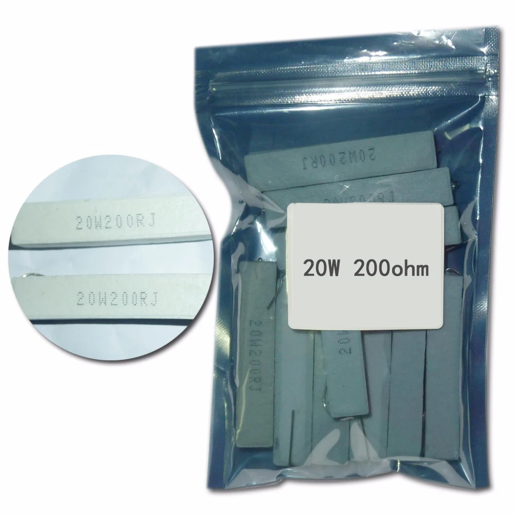 10pcs/lot 20W 200ohm cement resistor-in Resistors from Electronic