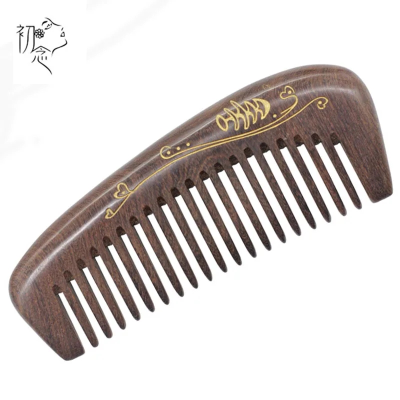 

Pure Handmade Wide Wood Comb Designer Professional Health Care Massage Whole Wooden Small Green Sandalwood Hair Combs Gift 001