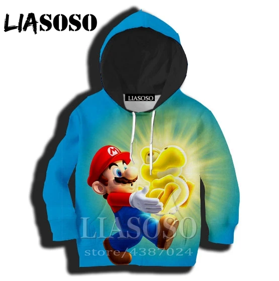 7 Забавные 3D принт Для женщин мужчин Mario Bros Аниме Дети Толстовка детская homme Harajuku топ с рисунком супер-толстовки с капюшоном игры балахон E528 - Цвет: 7