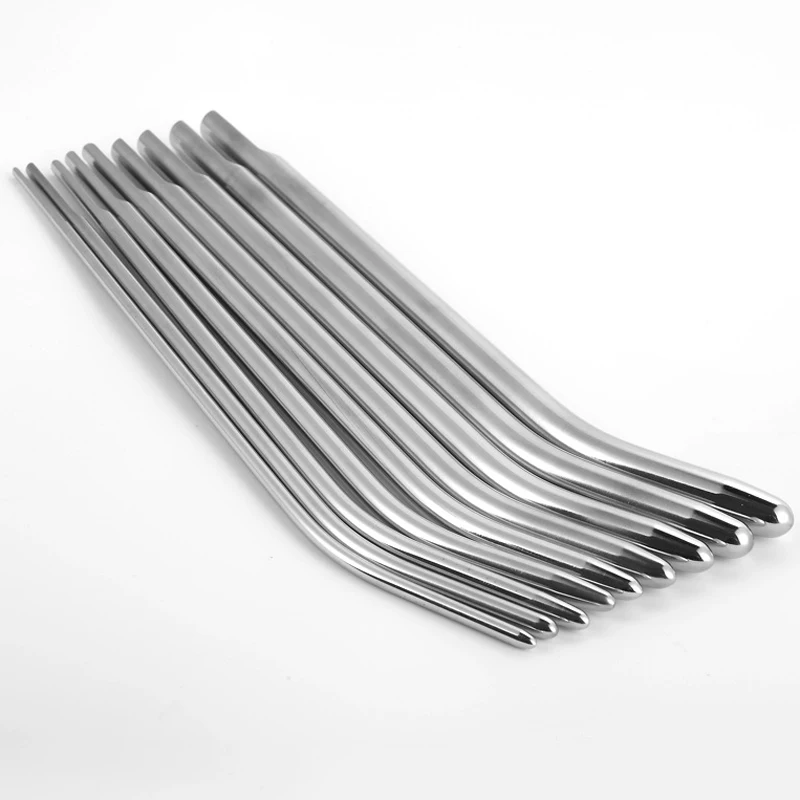 4-12mm stainless steel urethral sounds penis plug dick stimulator sounding sex toys for men,255mm long metal urethral dilators