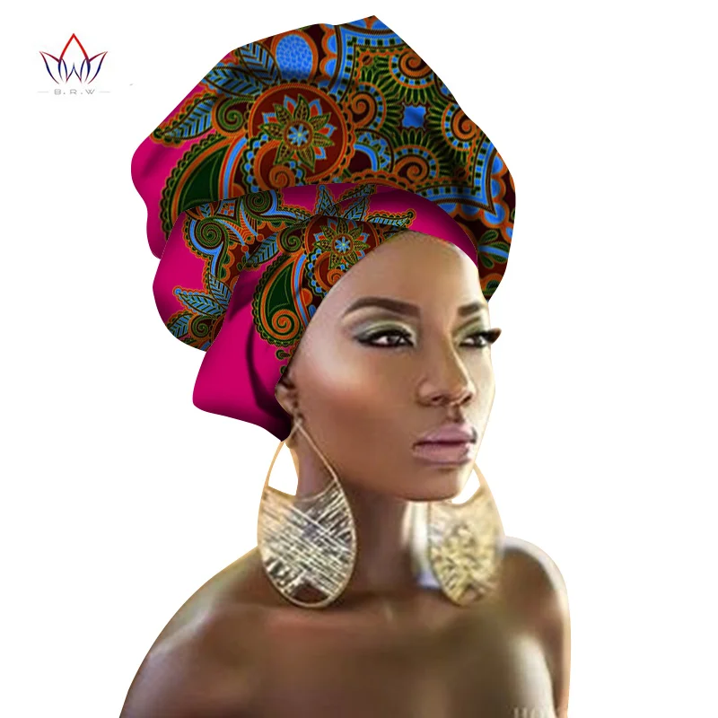 Многоцветный вспомогательный оголовье для волос Bazin головной убор галстук-шарф Высокое качество Африканский головной платок для волос Геле& Ipele BRW02