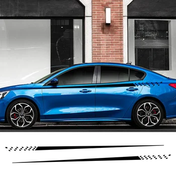 

2pcs Car Long Stripe Stickers For Audi BMW Ford Volkswagen Vinyl Film Auto Side Body Decals Styling Tuning Car Accessories