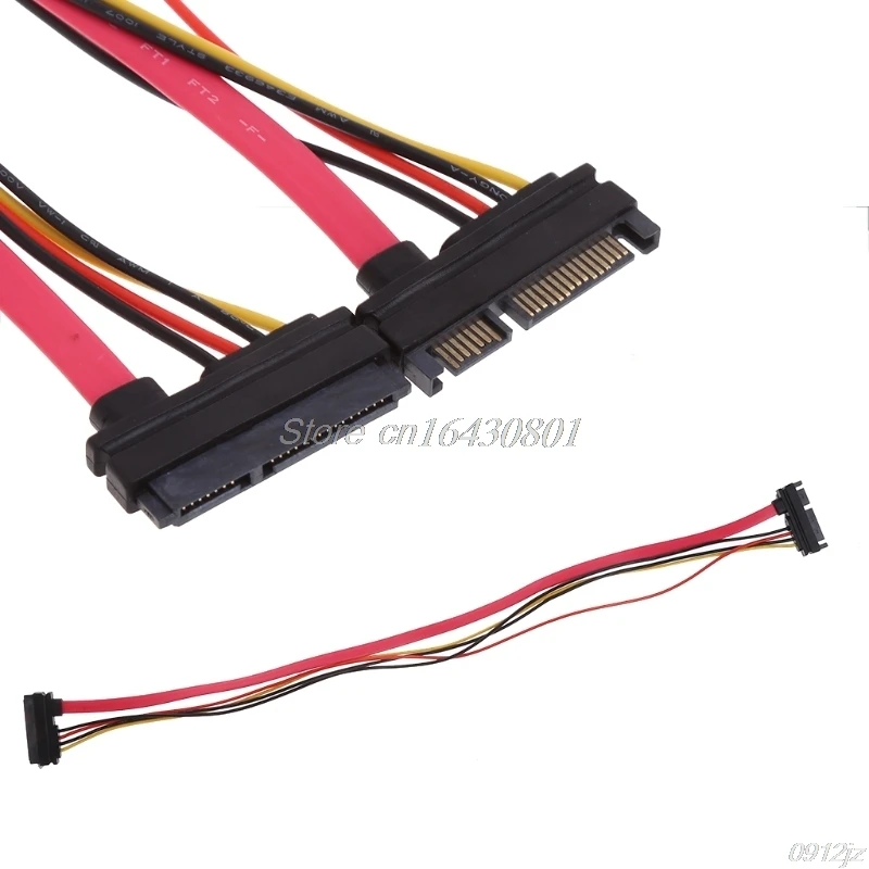 

1PC 45cm 22Pin SATA Cable Male to Female 7+15 Pin Serial ATA SATA Data Power Combo Extension Cable Connector Conterver