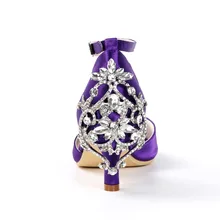 Creativesugar D'orsay/женские атласные вечерние модельные туфли с открытым носком; туфли с ремешком на щиколотке на среднем низком каблуке; свадебные туфли-лодочки с кристаллами