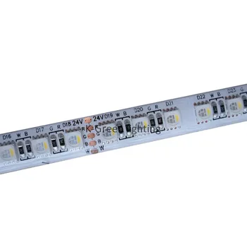 

20mX DC24V input 4 color in 1 5050SMD RGBW LED strip 96LED/m white /Black PCB waterproof IP30/IP65/IP67 express free shipping