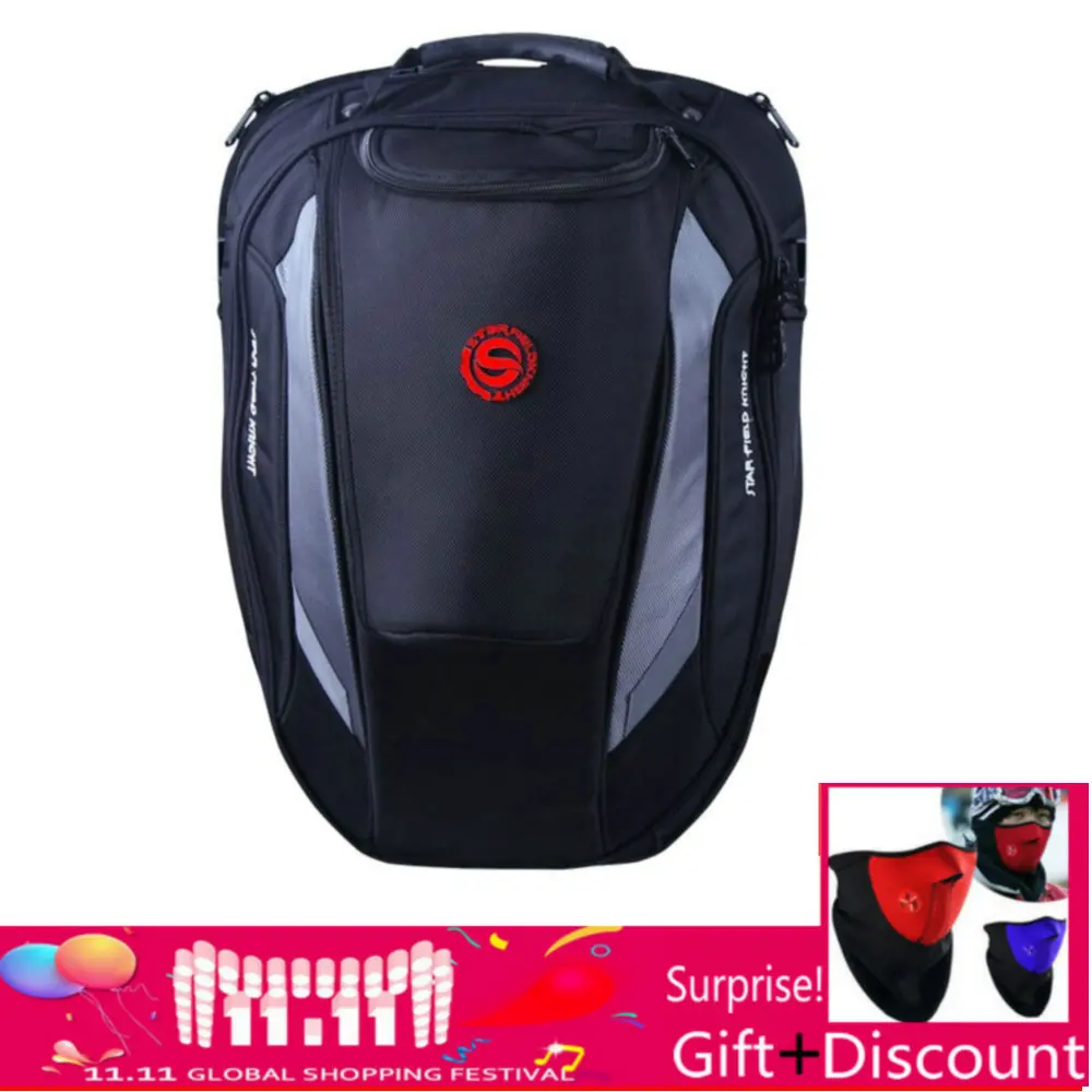 

Hot Sale Time-limited Bag Motorcycle Package / Motorcycle Rear Bag Retro Seat Tail Pack Riding Can Put Helmet SKB-303