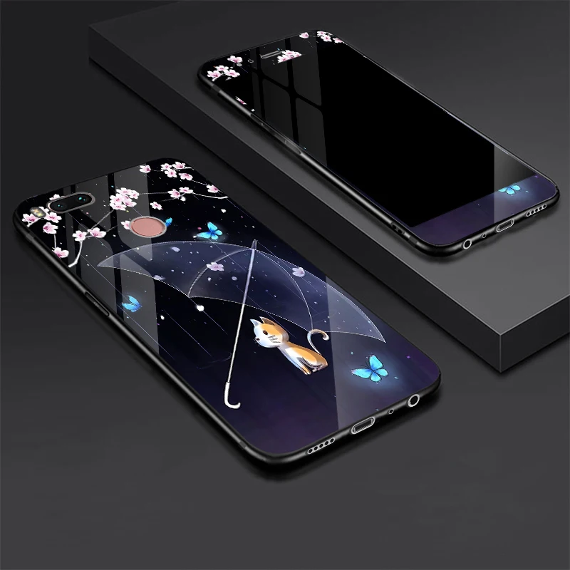 For Xiaomi Mi 5X Mi5X Tempered glass Case + Tempered Glass Screen Protector Film for Xiaomi Mi A1 360 Degree Full Cover MiA1
