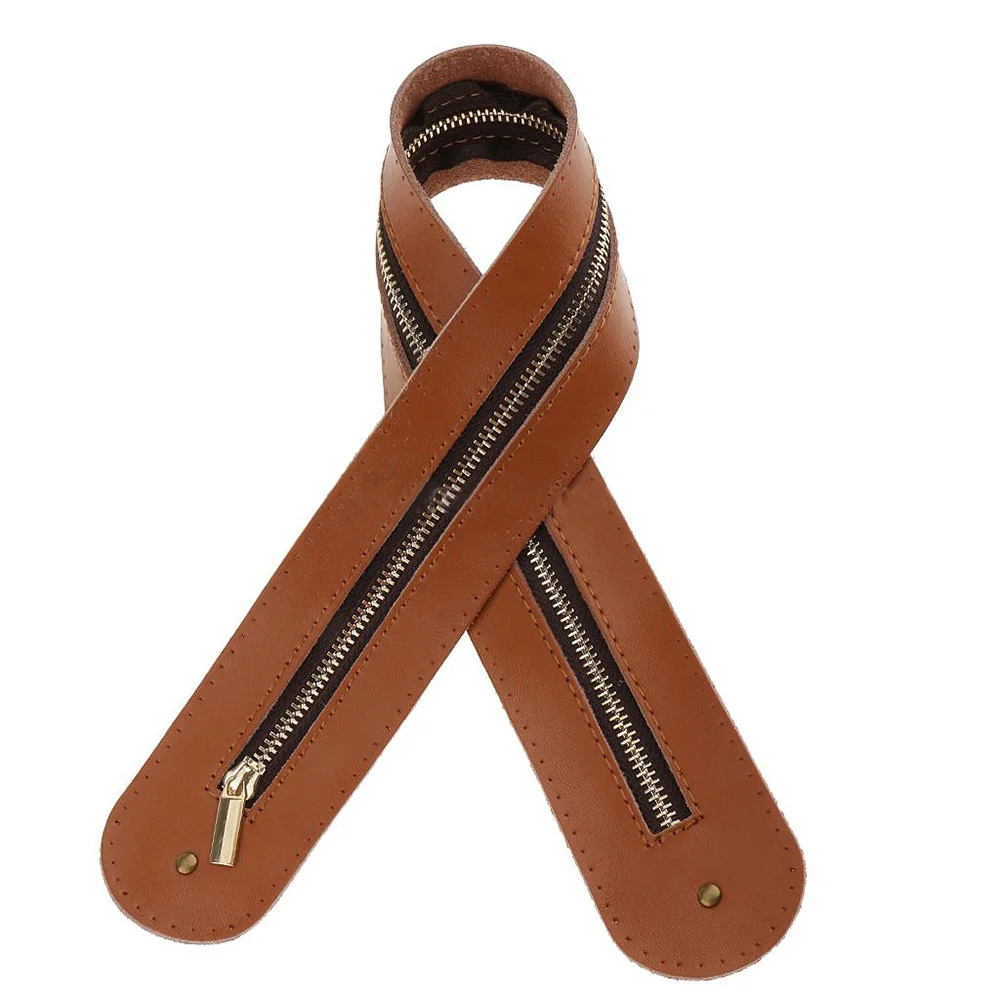 

Genuine Leather Patch Zipper with Pin Hole DIY Oval Soft Leather Sheet for Bag Handbag Sewing Accessories Black Coffee Tan 50cm
