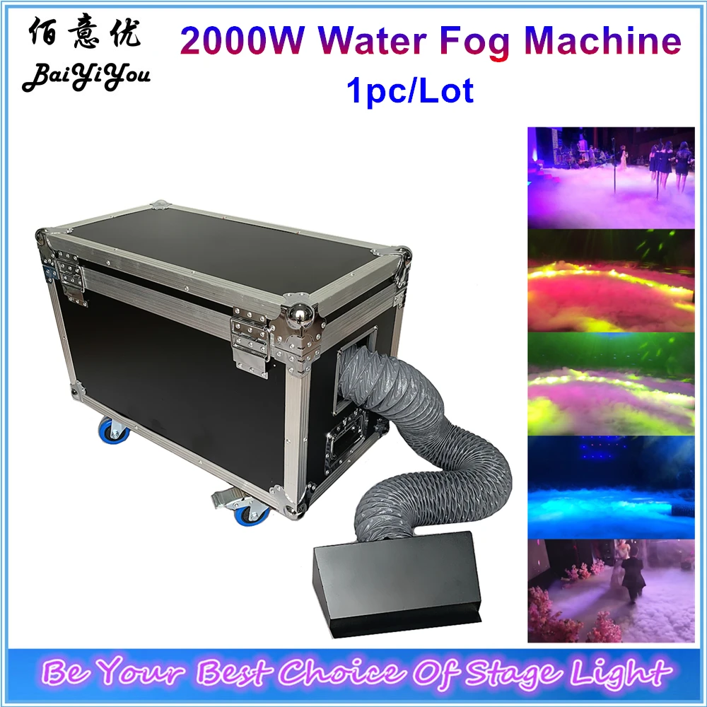 

1pc/Lot Small Size 2000W Water Base Fog Machine 2KW Smoke Machine Remote DMX512 Stage Effect Low Lying Water Fog Smoke Machine