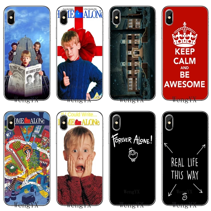 

slim TPU Soft Accessories phone cover case For Apple iPhone X XR XS Max 8 7 6s 6 plus SE 5s 5c 5 4s 4 Home Alone funny movie