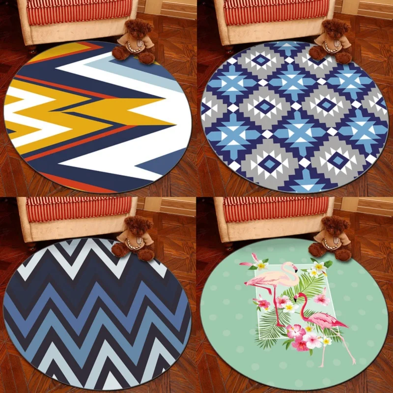 Геометрический стиль, пляжные круглые ковры для детской комнаты, компьютерное кресло, подвесная корзина, татами, прикроватные коврики, детский игровой коврик, ТАПИС салон