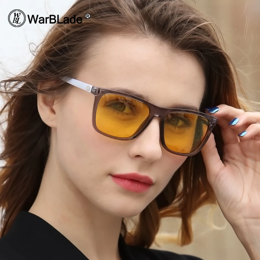 Поляризованные очки ночного видения, желтые солнцезащитные очки для вождения, для мужчин и женщин, фирменный дизайн, очки Oculos WarBLade